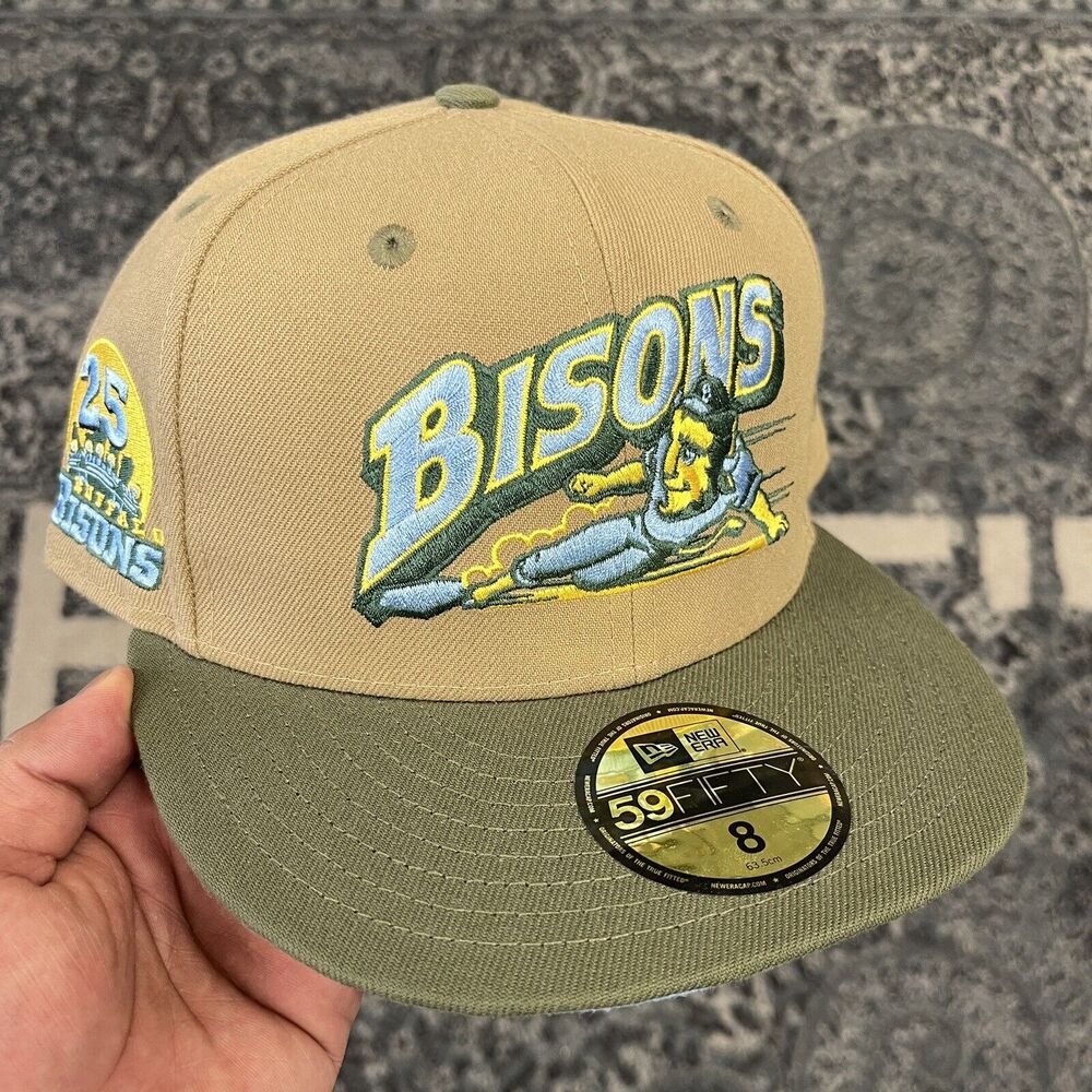 New Era Buffalo Bisons Lamar Valley 59Fifty Fitted Hat Size 8 Lids Exclusive H1